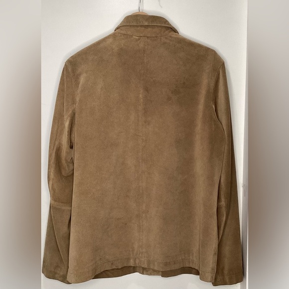 Boxy Faux Suede Womens Caramel Car Coat Xl - Picture 10 of 10